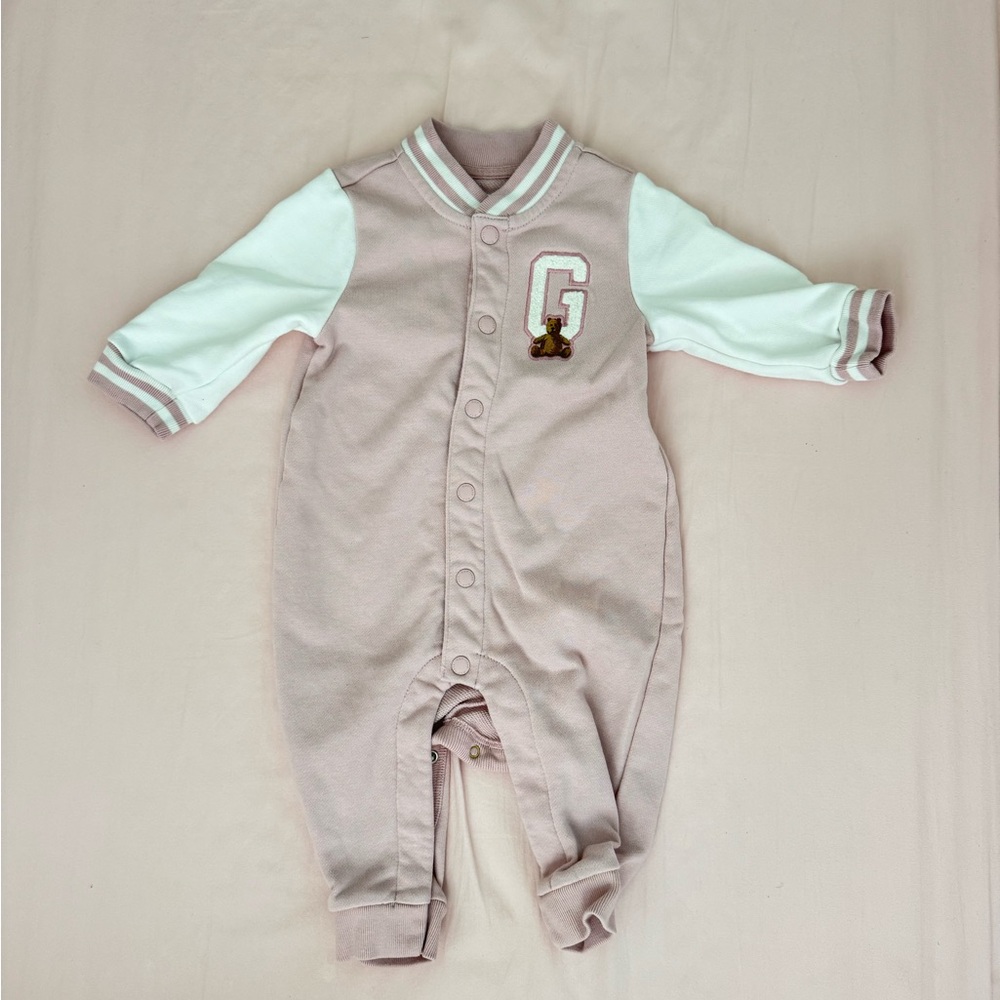 GAP Pink and White Kids Footie One Piece
